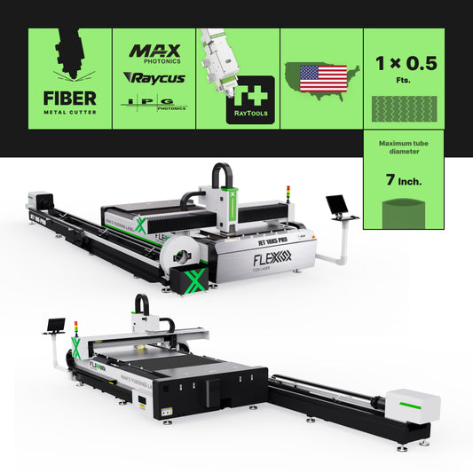 10 x 5 ft Fully Enclosure & Auto Sheet Exchange 1000w to 6000w IPG Flex Laser Fiber Metal Cutter JET10X5-EXT