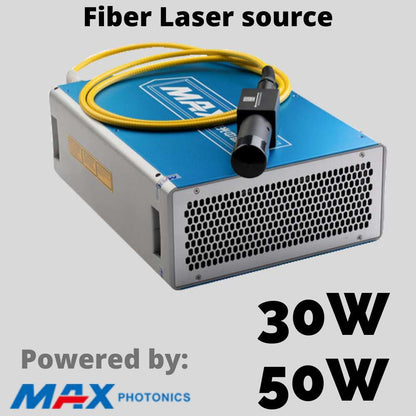 30W PSource Portable Flex Laser Fiber Engraver Model FM30P, Engraving and Marking Machine for Hobby and Home Use