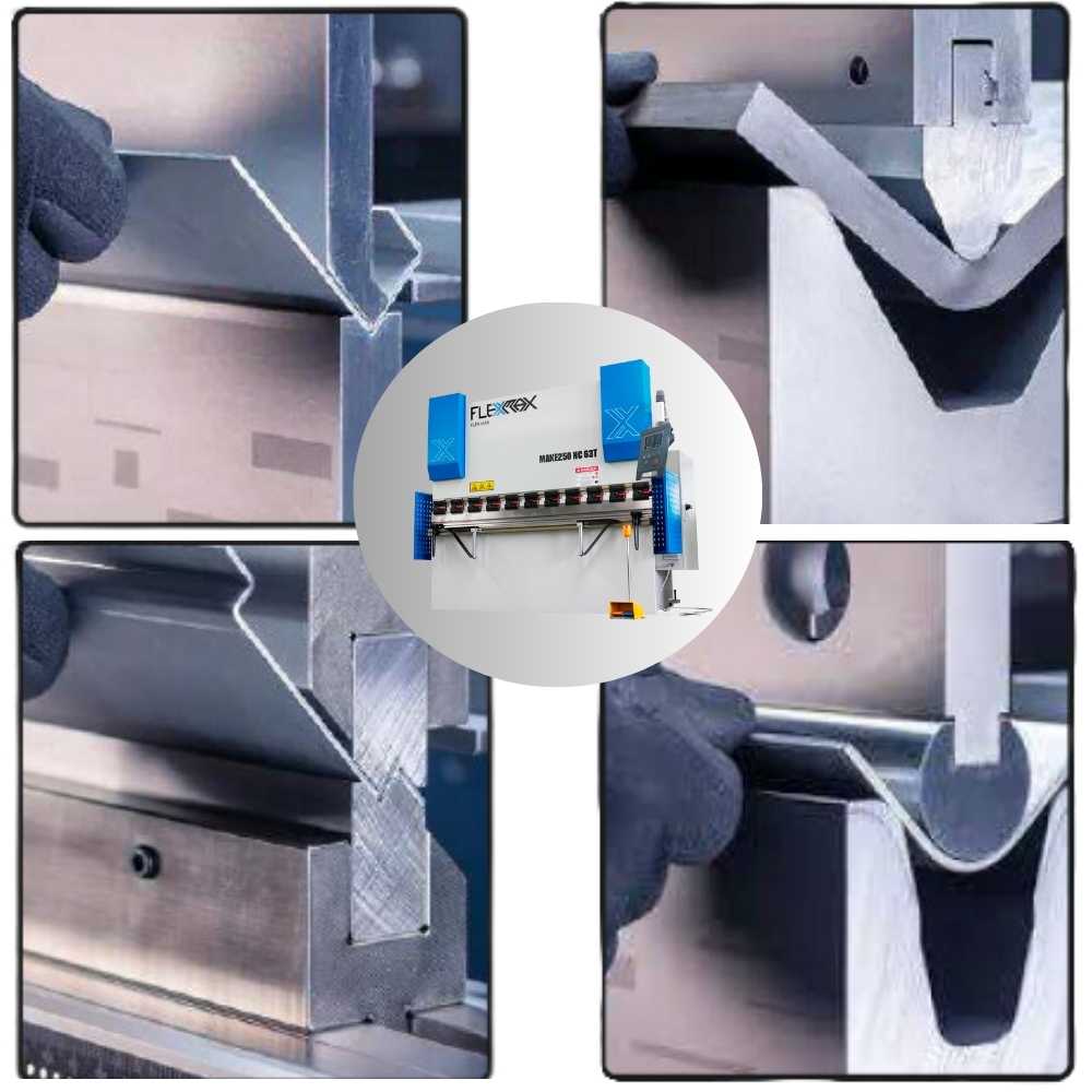 40tns to 63tns, 5ft long FlexMax CNC 6+1-AXIS SHAPE-5 Series Hydraulic Press Brake Metal Bender
