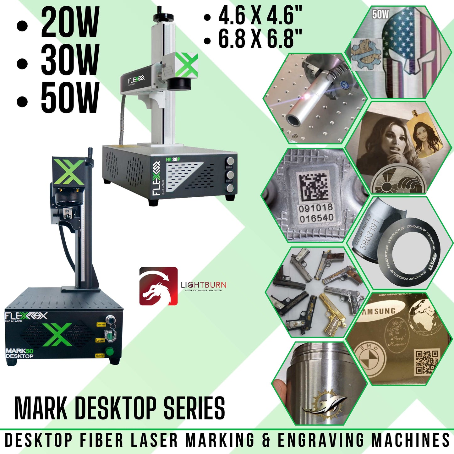 Bundle: Metal and Non Metal Cutter MIX10X5 3000W - 150W 10x5ft + Engraver & Marker MARK20-DESKTOP 20W