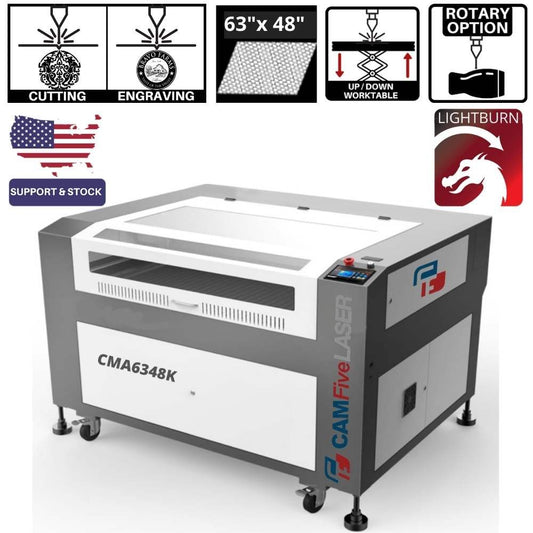 63 x 48 inches Up and Down Worktable Flex Laser CO2 Cutter & Engraver Model CMA6348K