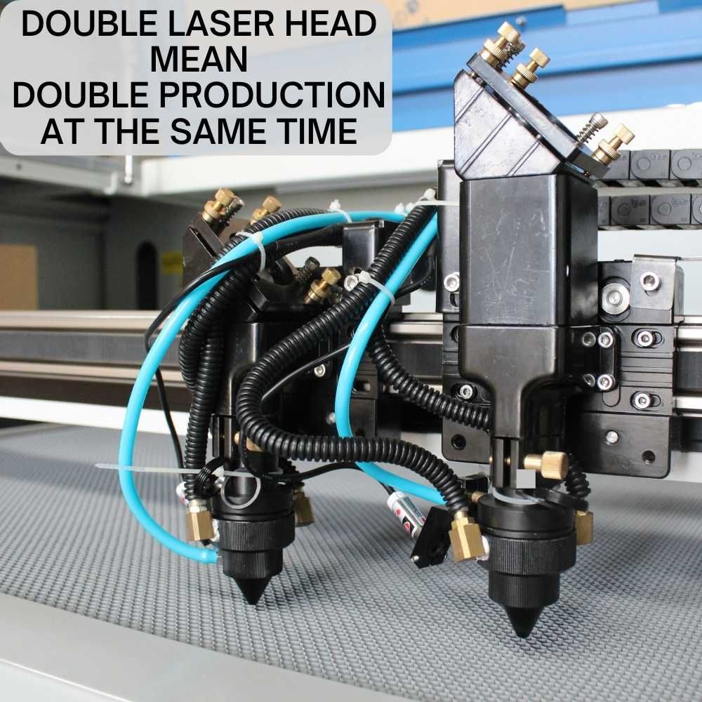 FULL PACKAGE - Flex Laser Up-Down System and Double CO2 Tube Head Cutter & Engraver CMA5136KT Working Area 51x36'' Cutting and Engraving Machine for Wood Acrylic Baseball bat