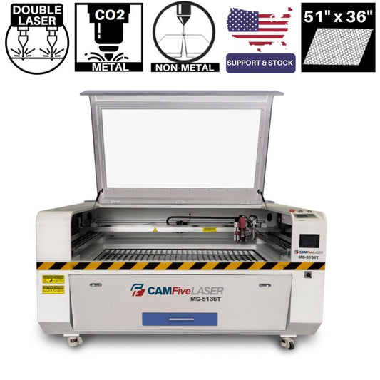 51 x 36 inches 150w 80w CO2 Metal Cutter Engraver Flex Laser MC5136T For Stainless Steel, Wood, Acrylic