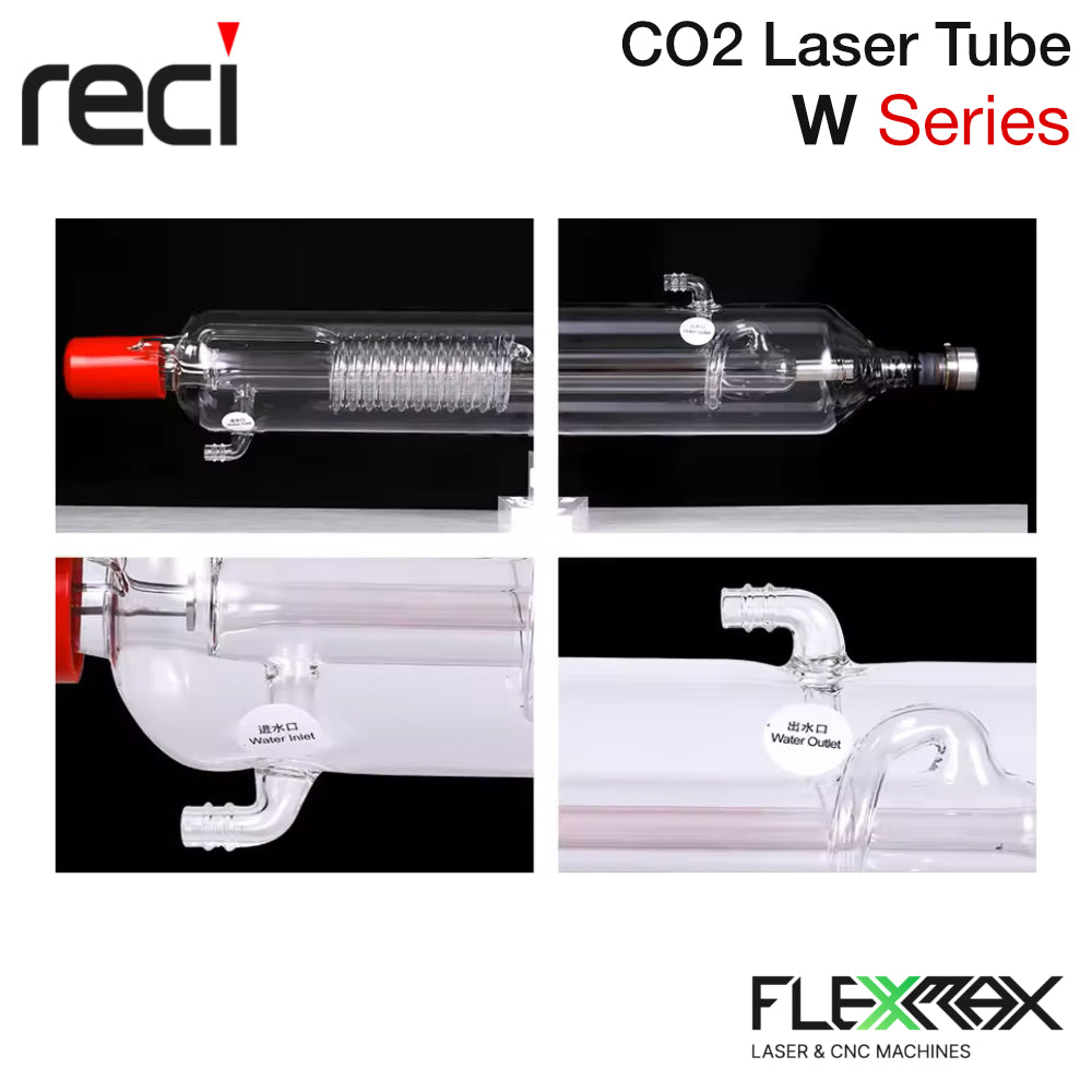 RECI W2 80W CO2 Glass Laser Tube – Long-Life Replacement for Laser Cutting and Engraving Machines