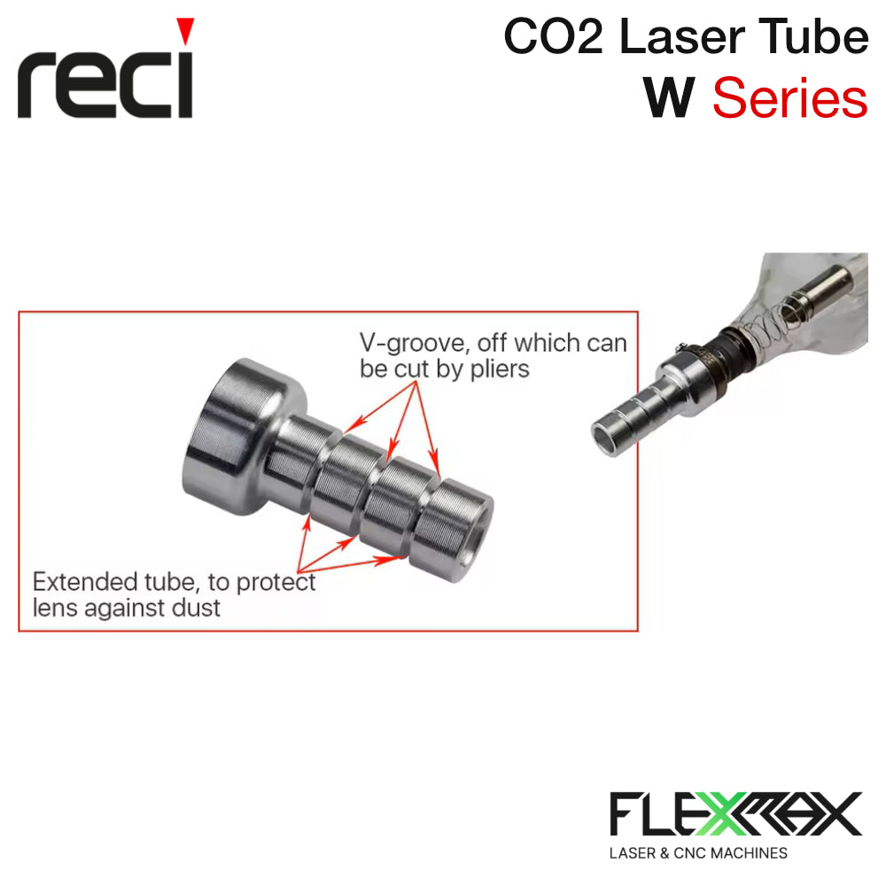 RECI W6 130W CO2 Glass Laser Tube – High-Performance Replacement for Laser Cutting and Engraving Systems