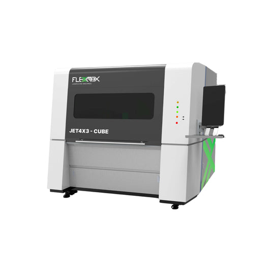 1000W  to 3000W Fully Enclosed FlexMax Fiber Laser Metal Cutter JET CUBE Series 4x3' Workingarea