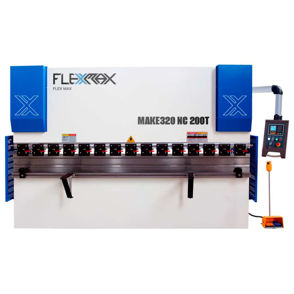 125tns to 200tns, 10ft long FlexMax CNC 2-AXIS MAKE-10 Series Hydraulic Press Brake Metal Bender