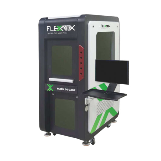 50W Fully Enclosure fiber marker and engraver MARK CAGE Series FlexMax Laser Marking and Engraving machine