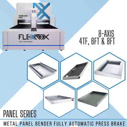 4ft, 7ft and 8ft fully automatic press brake metal panel bender PANEL Series FlexMax CNC