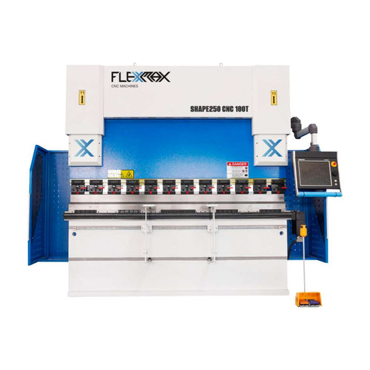 80tns to 100tns, 8.2ft long FlexMax CNC 6+1 AXIS SHAPE-8 Series Hydraulic Press Brake Metal Bender