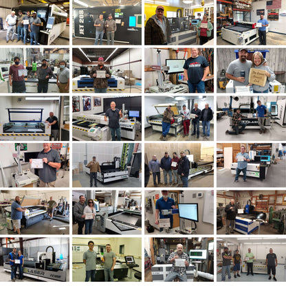 1500W to 3000W Fiber + 150W CO2 MIX Series Metal and Non-Metal Cutter 8 x 4 or 10x5 ft cutting table