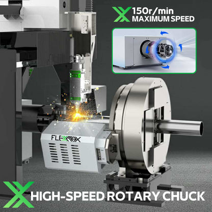 2000W to 6000W tubes cutter FlexMax Fiber Laser TUBE Series for 20' long metal tubes & pipes