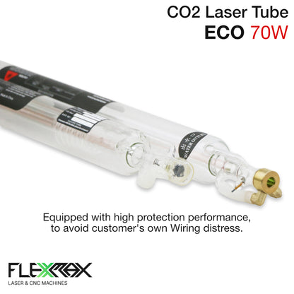 ECO70 70W CO2 Laser Tube – 1200mm Glass Replacement for Laser Cutter & Engraver