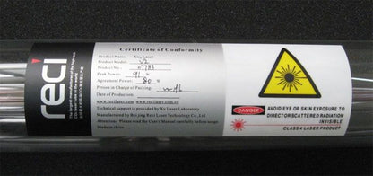 RECI CO2 Glass Laser Tube 80W Model W2 for laser cutter & engravers