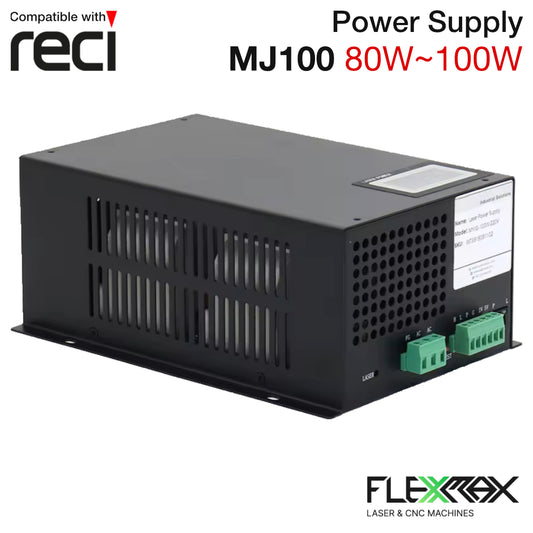 MJ100 CO2 Laser Power Supply – 80W–100W Compatible with RECI Tubes