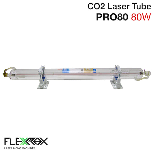 PRO80 80W CO2 Laser Tube – 1250mm Glass Replacement for Laser Cutter & Engraver