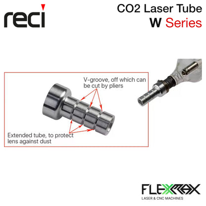 RECI W6 130W CO2 Glass Laser Tube – High-Performance Replacement for Laser Cutting and Engraving Systems